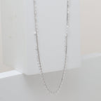 Long Clear Stone Pear Necklace