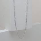 Long Clear Stone Pear Necklace