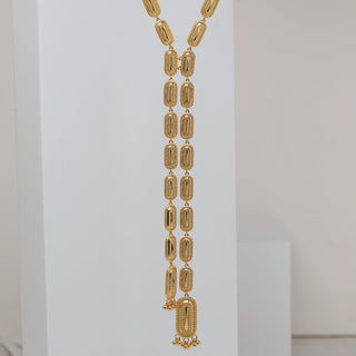 Elongated Oval Dakka Long Necklace