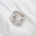 Round Stairs Pinky Ring