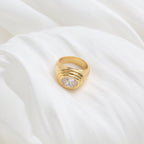 Round Stairs Pinky Ring
