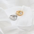 Round Stairs Pinky Ring