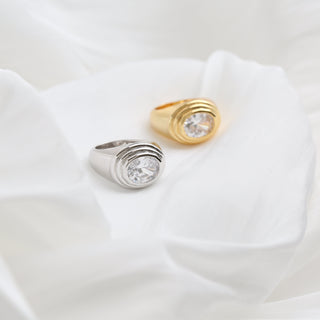 Round Stairs Pinky Ring