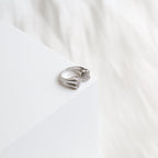 Facing Hearts Pinky Ring