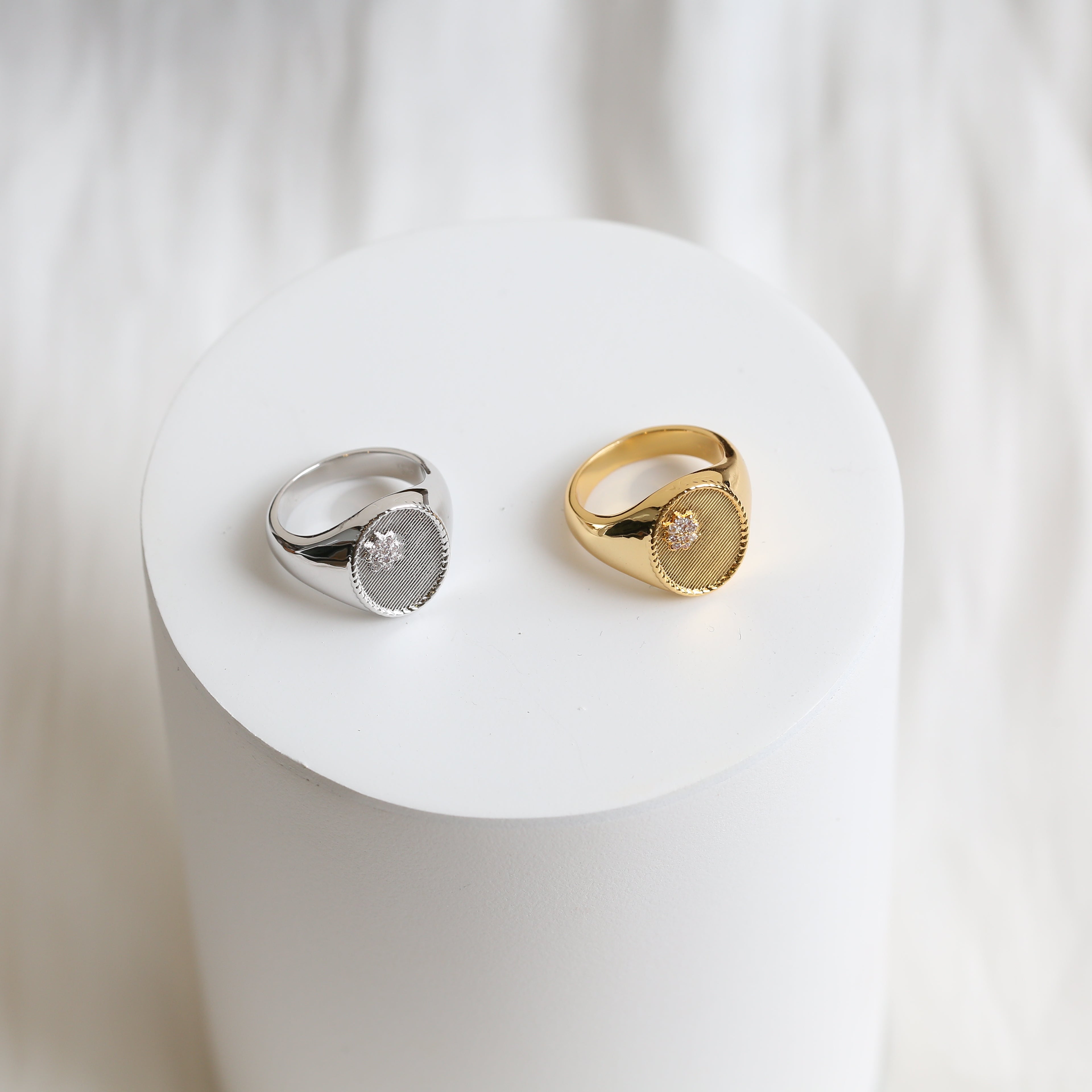 Net Dot Pinky Ring