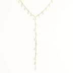Clear Stone Pair Y-Necklace