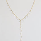 Clear Stone Pair Y-Necklace