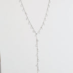 Clear Stone Pair Y-Necklace