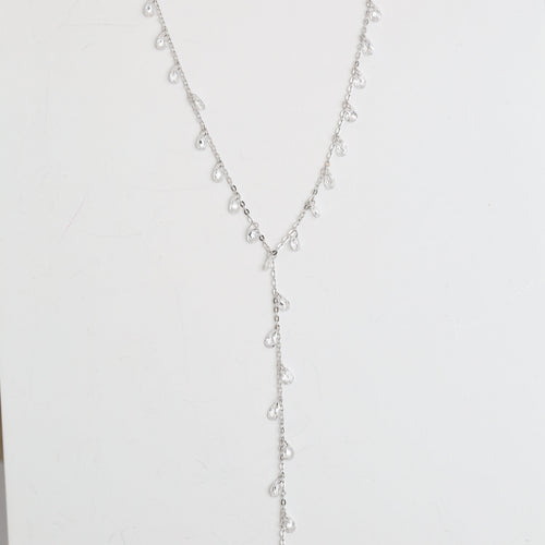 Clear Stone Pair Y-Necklace