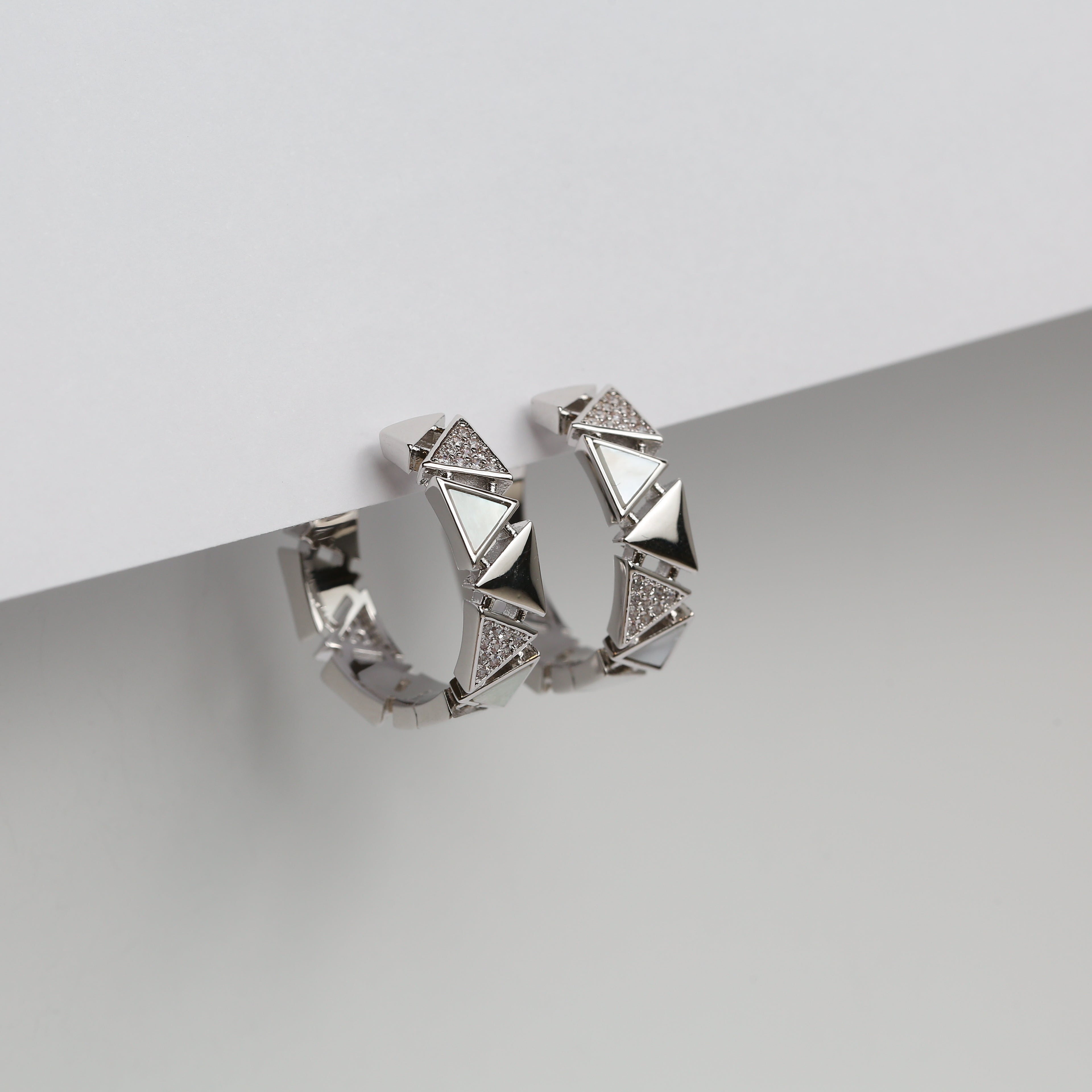 Sadaf Triangle Hoop Earring