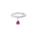 Ruby Drop Pinky Ring