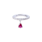 Ruby Drop Pinky Ring