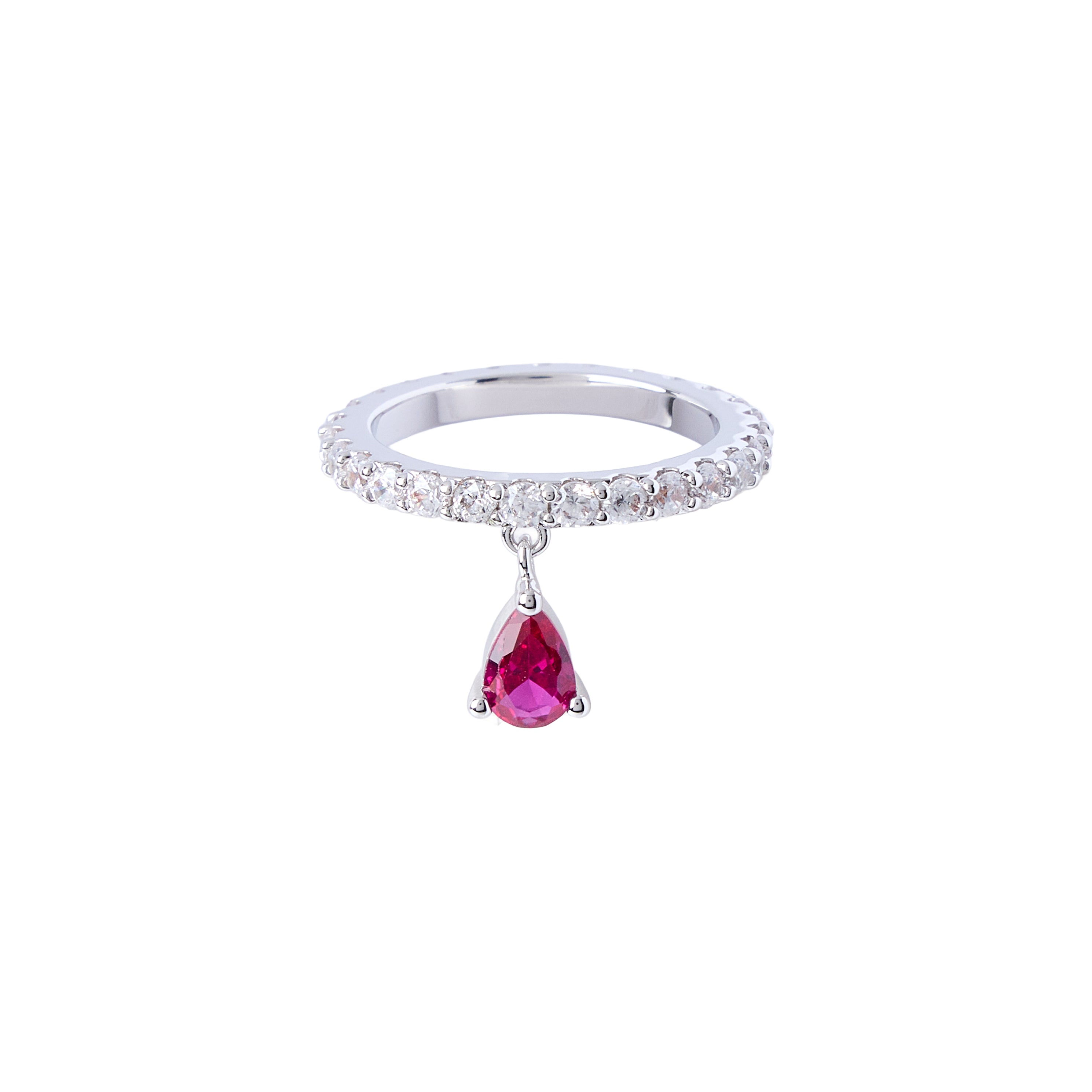Ruby Drop Pinky Ring