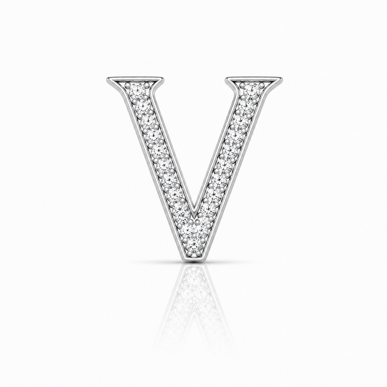 “V” Letter Charm