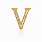“V” Letter Charm