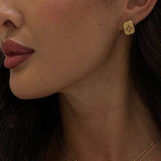 Infinity Plaque Earring