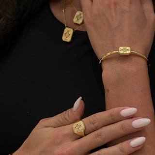 Infinity Plaque Ring