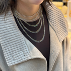 Long Clear Stone Pear Necklace