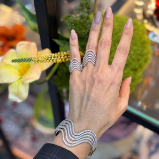 Multiple Wave Pinky Ring