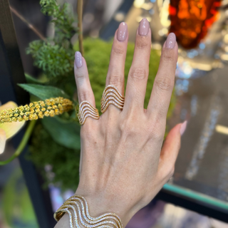 Multiple Wave Pinky Ring