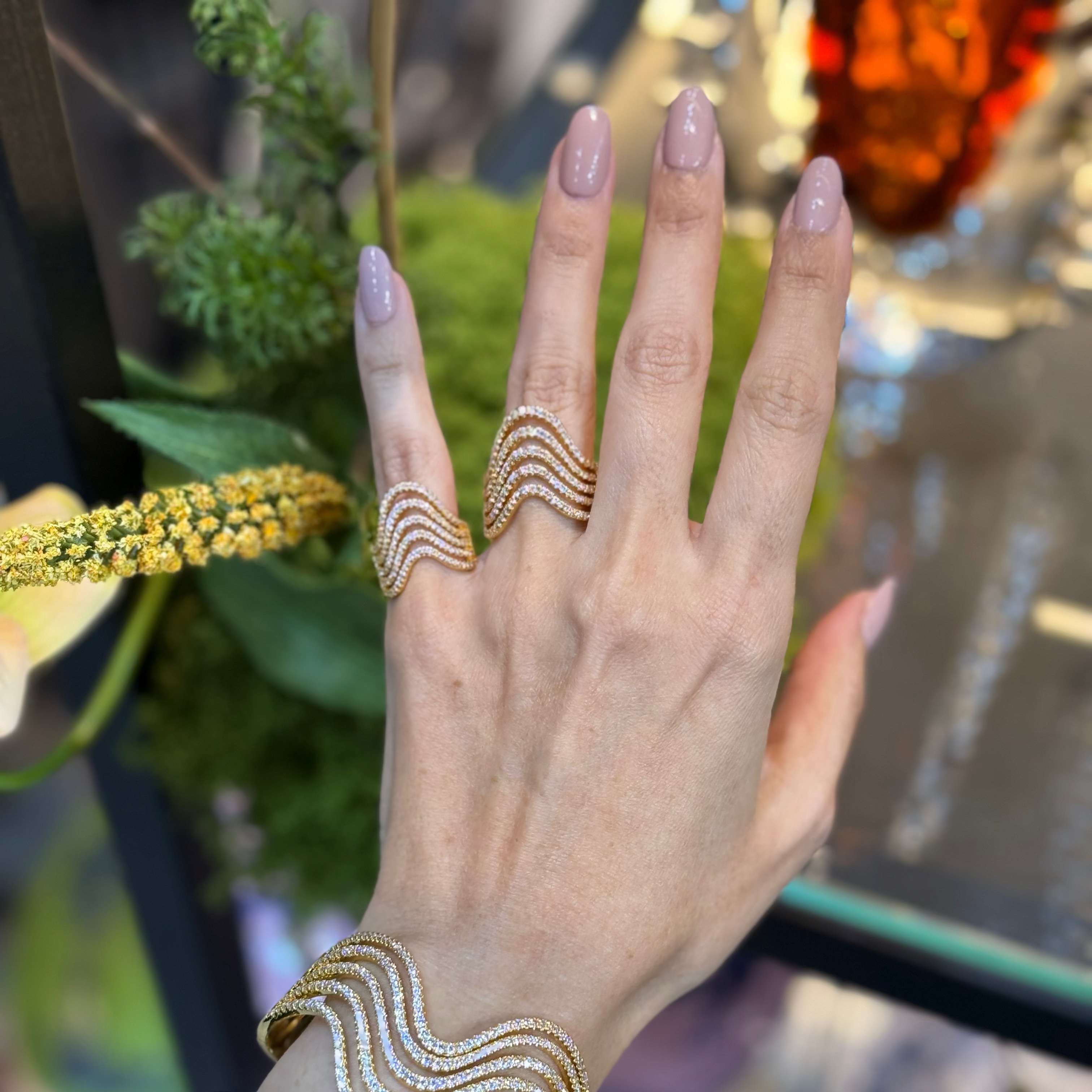 Multiple Wave Pinky Ring