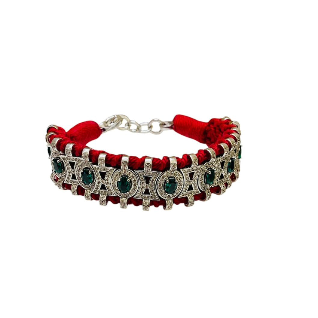 Emerald Thread Bracelet
