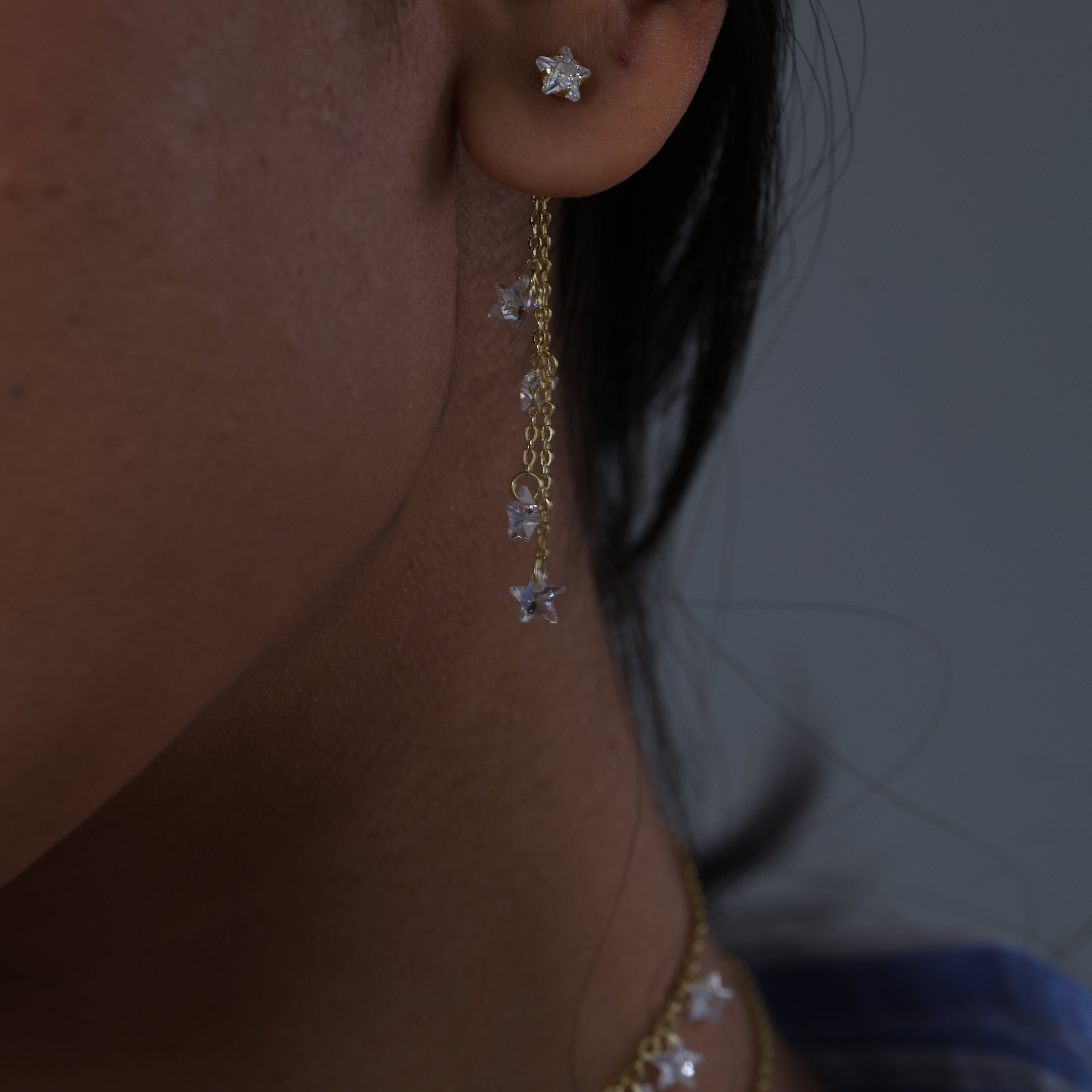 Clear Stone Dangling Earrings