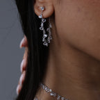 Clear Stone Hoop Earrings
