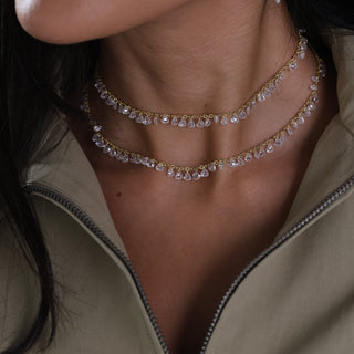 Heart Clear Stone Necklace