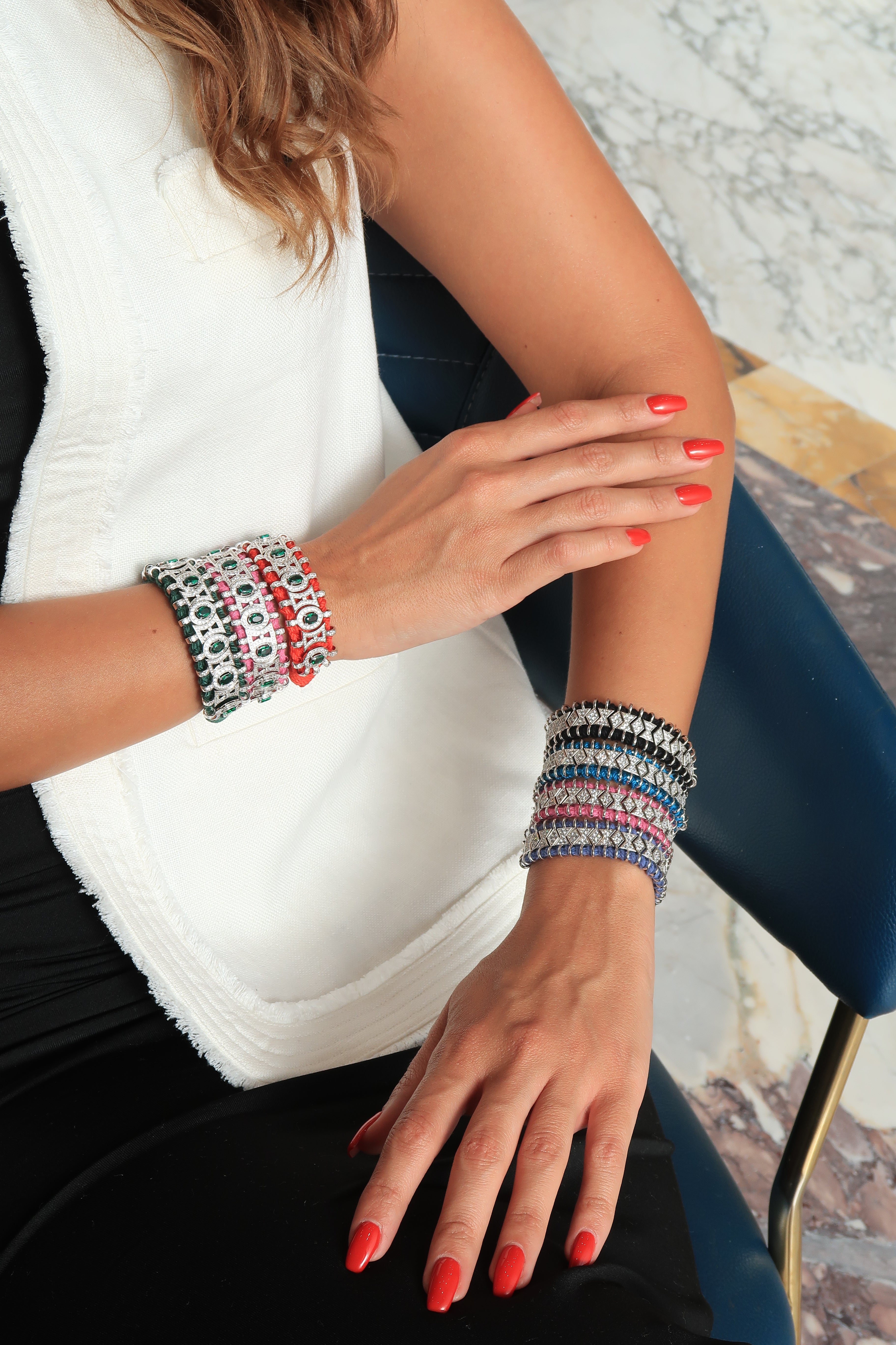 Emerald Thread Bracelet