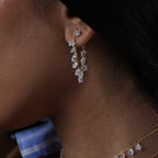 Clear Stone Hoop Earrings