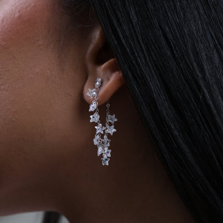 Clear Stone Hoop Earrings